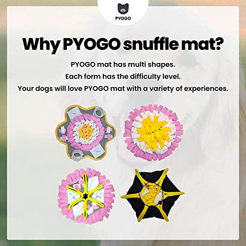 PYOGO Multi-Shape Snuffle Mat for Dogs - Interactive Dog Toy for Mental Stimulation & Fun 4 Mia's Pet Supply PYOGO Multi Shape Snuffle Mat For Dog Dog Toys