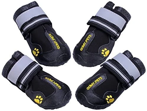 QUMY Waterproof Dog Boots - Reflective, Anti-Slip, Rugged Pet Shoes for All Weather | Mia's Pet Supply 7 Mia's Pet Supply QUMY Dog Boots Waterproof Shoes With Reflective Velcro Rugged Anti-Slip Apparel