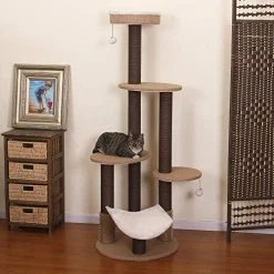 Mia's Pet Supply Cat Toys PetPals Clement - Fleece Multi-Level Cat Tree