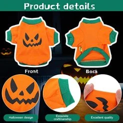 Mia's Pet Supply Apparel 5 Pcs Fall Halloween Dog Shirt Halloween