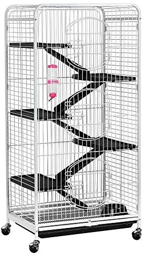 Yaheetech 52" 6-Level Metal Rabbit Cage with 3 Front Doors, Feeder & Wheels - Durable Pet House for Rabbits, Guinea Pigs, and Small Animals 8 Mia's Pet Supply Houses, Pens & Crates Yaheetech 52" 6 Level Metal Rabbit Cage With 3 Front Doors/Feeder/Wheels