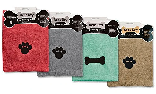 Mia's Pet Supply DII Bone Dry Microfiber Dog Bath Towel with Embroidered Paw Print - Quick Dry & Absorbent 3 Mia's Pet Supply DII Bone Dry Microfiber Dog Bath Towel With Embroidered Paw Print Hygiene