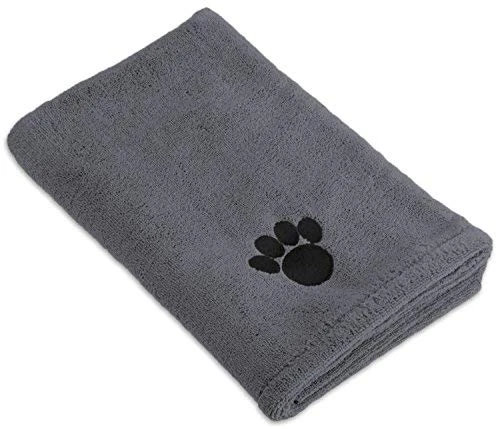 Mia's Pet Supply DII Bone Dry Microfiber Dog Bath Towel with Embroidered Paw Print - Quick Dry & Absorbent 17 Mia's Pet Supply DII Bone Dry Microfiber Dog Bath Towel With Embroidered Paw Print Hygiene