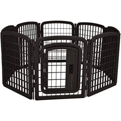 Mia's Pet Supply Plastic Pet Pen Fence Enclosure With Gate - Houses, Pens & Crates