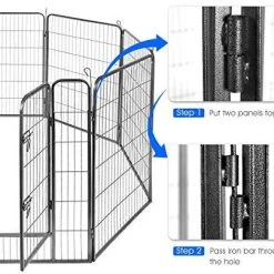Brand New Mia's Pet Supply Giantex 24/32/40/48 Inch Dog Playpen with Door - 16/8 Panel Pet Playpen for Dogs 15 Mia's Pet Supply Giantex 24/32/40/48 Inch Dog Playpen With Door, 16/8 Panel Pet Playpen