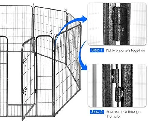 Brand New Mia's Pet Supply Giantex 24/32/40/48 Inch Dog Playpen with Door - 16/8 Panel Pet Playpen for Dogs 5 Mia's Pet Supply Giantex 24/32/40/48 Inch Dog Playpen With Door, 16/8 Panel Pet Playpen