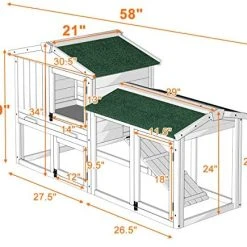Mia's Pet Supply Rabbit Houses & Accessories Tangkula Large Chicken Coop, 58