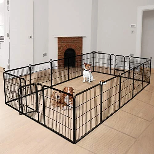 Brand New Mia's Pet Supply Giantex 24/32/40/48 Inch Dog Playpen with Door - 16/8 Panel Pet Playpen for Dogs 2 Mia's Pet Supply Giantex 24/32/40/48 Inch Dog Playpen With Door, 16/8 Panel Pet Playpen