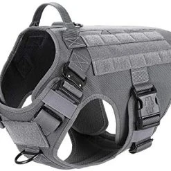 Mia's Pet Supply ICEFANG Tactical Dog Harness With 2X Metal Buckle, Leashes And Harness