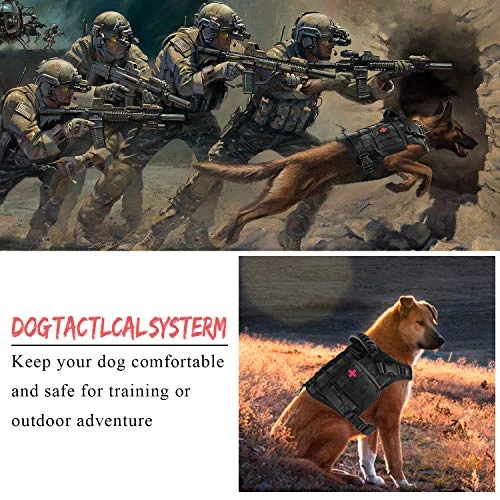 Mia's Pet Supply Tactical Dog Vest Harness & Leash Set - Durable, Adjustable, Reflective for Safety 2 Mia's Pet Supply Leashes And Harness Tactical Service Dog Vest Harness