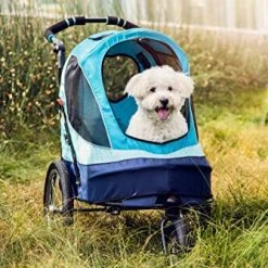 Mia's Pet Supply PETIQUE All Terrain Jogger-Sailboat Pet Stroller, Sailboat, Travel