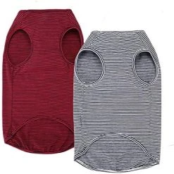 Mia's Pet Supply Apparel WEONE Dog Summer T-Shirts Striped Cotton Vest