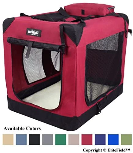 Mia's Pet Supply EliteField 3-Door Folding Soft Dog Crate - Indoor & Outdoor Travel Pet Home 1 Mia's Pet Supply EliteField 3-Door Folding Soft Dog Crate, Indoor & Outdoor Pet Home Travel