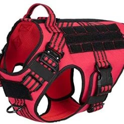 Mia's Pet Supply ICEFANG Tactical Dog Harness With 2X Metal Buckle, Leashes And Harness