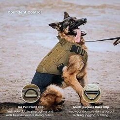 Mia's Pet Supply Tactical Dog Harness Vest No Pull With Handle Front Clip Military Training Harness Leashes And Harness