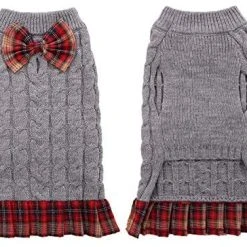 Mia's Pet Supply Kuoser Dog Sweater, Dog British Style Sweater Dress Warm Dog Sweaters Apparel