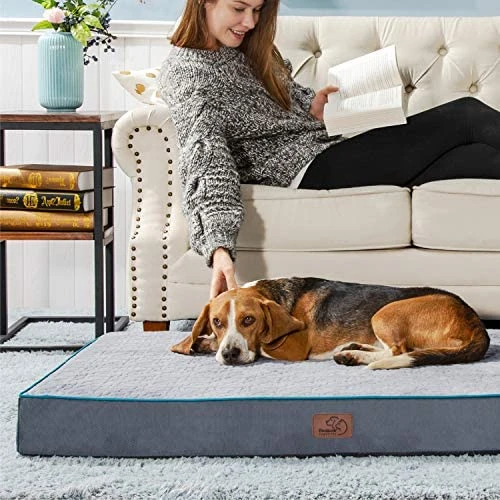 Bedsure XL Orthopedic Memory Foam Dog Bed - Premium Comfort for Large Dogs, Waterproof & Washable Cover, Durable Non-Slip Bottom 2 Mia's Pet Supply Bedding Bedsure XL Orthopedic Memory Foam Dog Bed