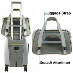 Mia's Pet Supply Mr. Peanut's Airline Approved Soft Sided Pet Carrier Travel