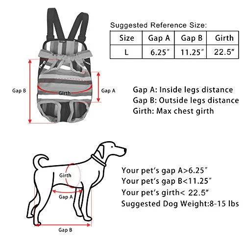 Mia's Pet Supply Cosmos Large Dog Carrier Bag - Front-Legs-Out Design for Travel 5 Mia's Pet Supply Travel : Cosmos Large Size Pet Dog Legs Out Front Carrier Bag :