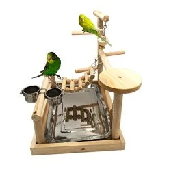 Mia's Pet Supply Aviary & Perches Parrots Playstand Bird Playground Wood Perch Gym