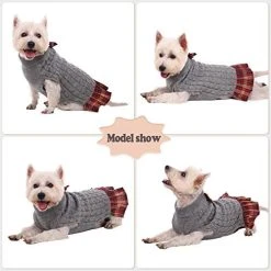 Mia's Pet Supply Kuoser Dog Sweater, Dog British Style Sweater Dress Warm Dog Sweaters Apparel