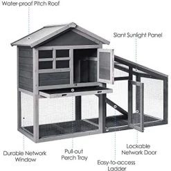 Mia's Pet Supply Tangkula Large Chicken Coop With Ventilation Door, Removable Tray, Ramp