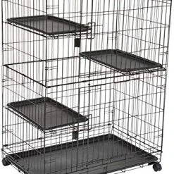 Mia's Pet Supply Rabbit Houses & Accessories Large 3-Tier Cat Cage Playpen Box Crate Kennel