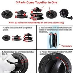 Mia's Pet Supply REPTI ZOO 34 Gallon Large Reptile Glass Terrarium Tank