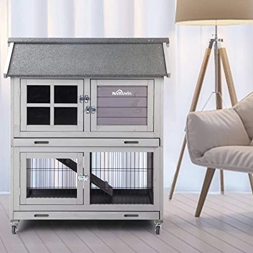 Mia's Pet Supply Aivituvin Rabbit Hutch - Outdoor & Indoor Rabbit House with Run, Durable & Spacious 5 Mia's Pet Supply Aivituvin Rabbit Hutch Outdoor Indoor With Run