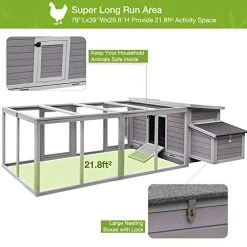 Mia's Pet Supply 103in Large Chicken Coop Outdoor Wooden Chicken House