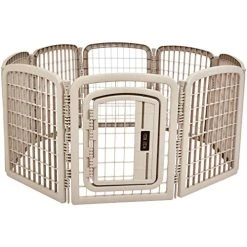 Mia's Pet Supply Plastic Pet Pen Fence Enclosure With Gate - Houses, Pens & Crates
