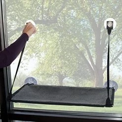 K&H Pet Products EZ Mount Window Kitty Sill - Gray Cat Bed for Indoor Cats | Promo Mia's Pet Supply 11 Mia's Pet Supply K&H Pet Products EZ Mount Window Kitty Sill Gray Bedding