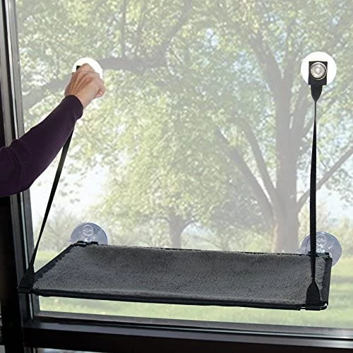 K&H Pet Products EZ Mount Window Kitty Sill - Gray Cat Bed for Indoor Cats | Promo Mia's Pet Supply 4 Mia's Pet Supply K&H Pet Products EZ Mount Window Kitty Sill Gray Bedding