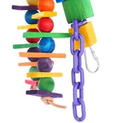 Mia's Pet Supply : Pure Natural Colorful Wood Parrot Toys,