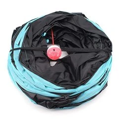 Mia's Pet Supply S-Type Cat Tunnel, 2 Way/3 Way/4 Way/5 Way Collapsible S-Shape