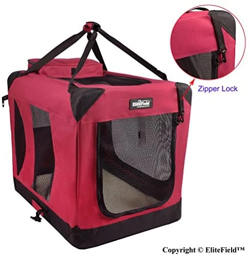 Mia's Pet Supply EliteField 3-Door Folding Soft Dog Crate - Indoor & Outdoor Travel Pet Home 2 Mia's Pet Supply EliteField 3-Door Folding Soft Dog Crate, Indoor & Outdoor Pet Home Travel