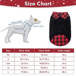 Mia's Pet Supply Apparel Plaid Patchwork Pet Doggy Knitted Sweaters Comfortable Coats For Cold Weather