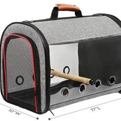 Mia's Pet Supply X-ZONE Portable Pet Bird Parrot Carrier Transparent Breathable Travel Cage