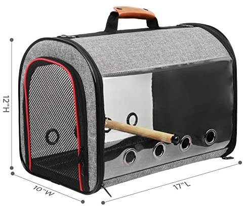 Mia's Pet Supply X-ZONE Portable Pet Bird Parrot Carrier - Transparent, Breathable Travel Cage for Cats & Dogs 2 Mia's Pet Supply X-ZONE Portable Pet Bird Parrot Carrier Transparent Breathable Travel Cage