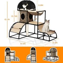 Mia's Pet Supply Cat Tree for Large Cats - Super Stable Cat Furniture with Scratching Posts & Perches 22 Mia's Pet Supply Cat Tree For Large Cats Super Stable Cat Furniture