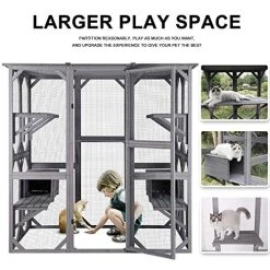 Mia's Pet Supply Aivituvin Cat House Outdoor Catio Kitty Enclosure