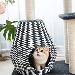 Mia's Pet Supply Ace - PetPals Cat Tree & Cat Condo-Four Level Perch & Condo Lounger Cat Toys