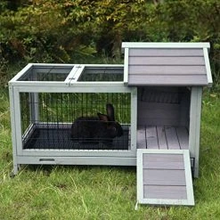 Mia's Pet Supply Aivituvin Rabbit Hutch - Indoor & Outdoor Rabbit House on Wheels | Affordable & Durable 11 Mia's Pet Supply Aivituvin Rabbit Hutch Outdoor And Indoor On Wheels Rabbit Houses & Accessories