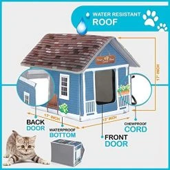 Mia's Pet Supply PETYELLA Cat Houses For Outdoor Cats - Heated Cat Bed