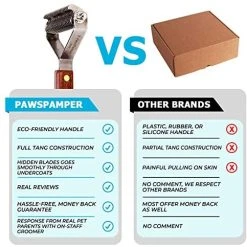 Mia's Pet Supply PawsPamper Extra Wide Undercoat Rake For Medium To Large Dogs, Cats - 20 Blade Hygiene