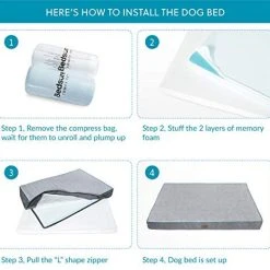 Bedsure XL Orthopedic Memory Foam Dog Bed - Premium Comfort for Large Dogs, Waterproof & Washable Cover, Durable Non-Slip Bottom 12 Mia's Pet Supply Bedding Bedsure XL Orthopedic Memory Foam Dog Bed