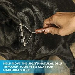 Mia's Pet Supply PawsPamper Extra Wide Undercoat Rake For Medium To Large Dogs, Cats - 20 Blade Hygiene