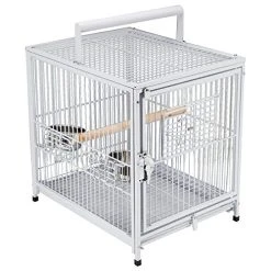 Mia's Pet Supply Aviary & Perches Heavy Duty Wrought Iron Travel Bird Cage Carrier