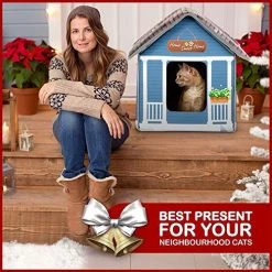 Mia's Pet Supply PETYELLA Cat Houses For Outdoor Cats - Heated Cat Bed