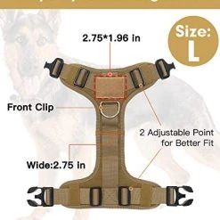 Mia's Pet Supply Tactical Dog Harness With Handle, Military Mesh Working Dog Harness Vest